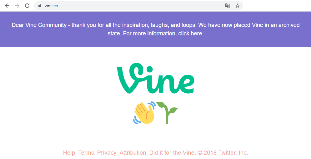 homepage sito vine screenshot